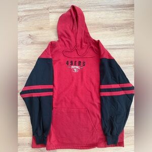 NFL Vintage San Francisco 49ers Red and Black Hoodie